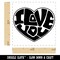 I Love You Heart 70s Bubble Letters Self-Inking Rubber Stamp Ink Stamper